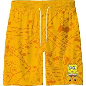 Freeze Men's Spongebob All Over Print Short-Yellow (L)